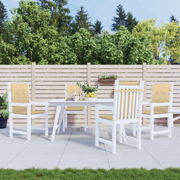 vidaXL Coussins pour chaises à dossier bas 4 pcs. Mélange beige 100x50x4 cm Tissu
