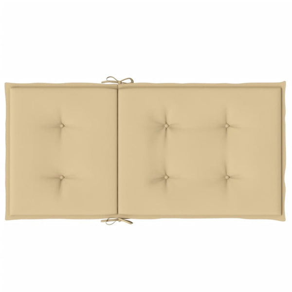 vidaXL Coussins pour chaises à dossier bas 4 pcs. Mélange beige 100x50x4 cm Tissu