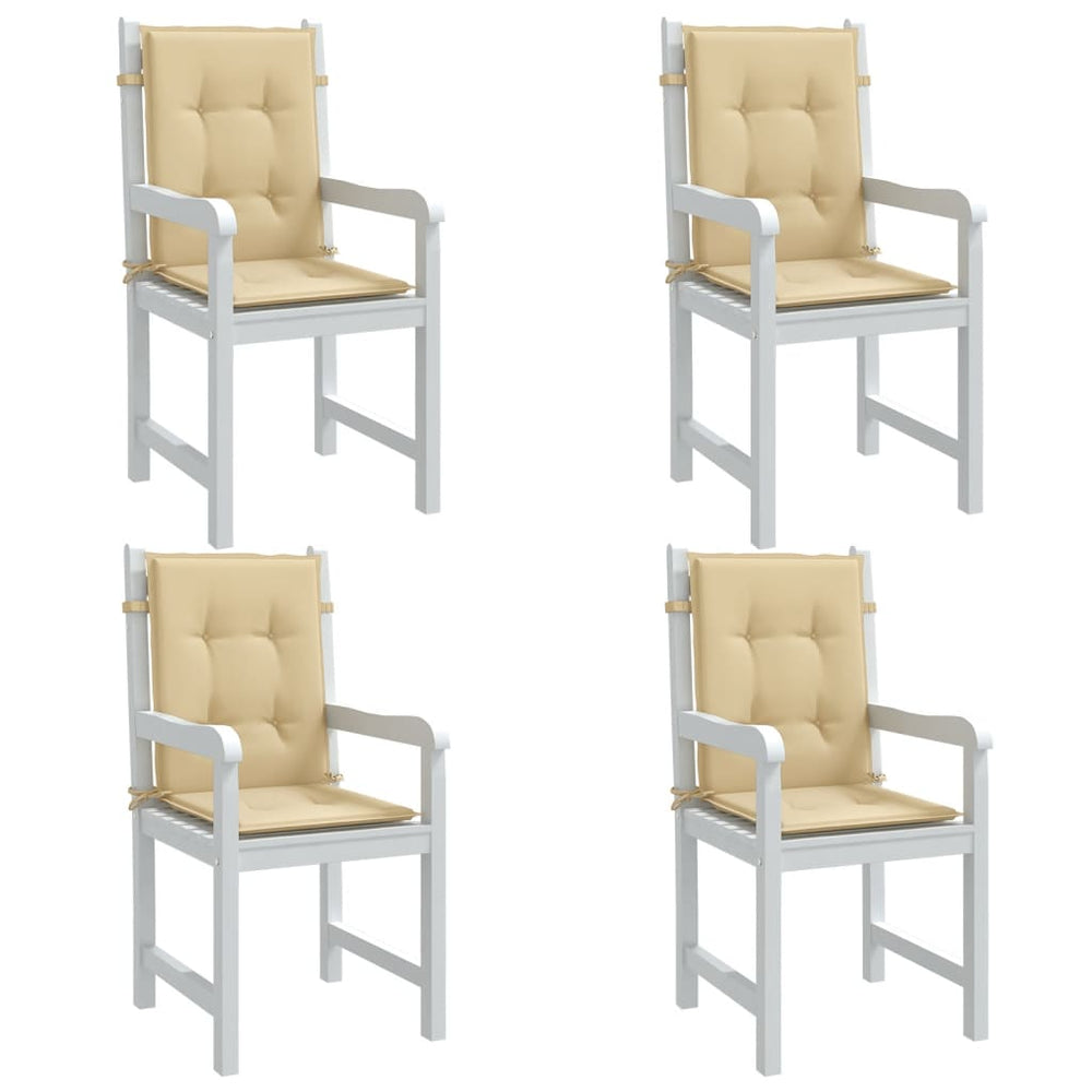 Niedriglehner Auflagen 4er Set Beige