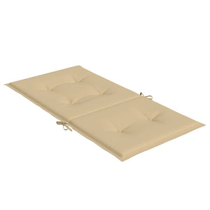 Niedriglehner Auflagen Beige 6er Set 100x50 cm