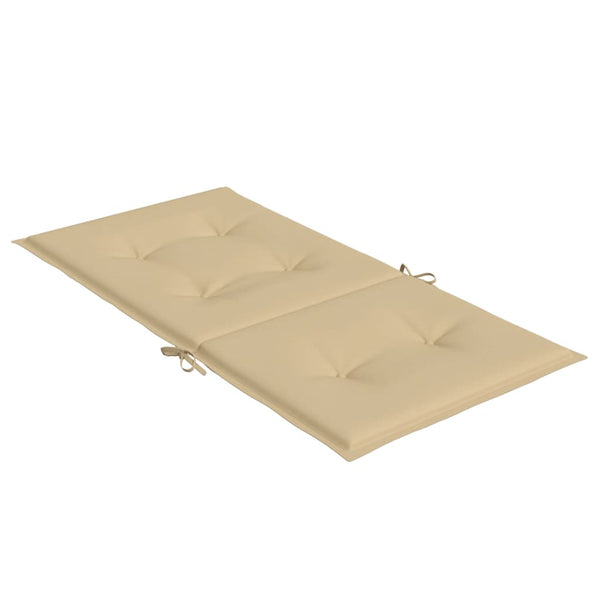 Niedriglehner Auflagen Beige 6er Set 100x50 cm
