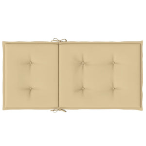 Niedriglehner Auflagen Beige 6er Set 100x50 cm