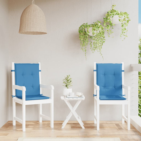 Niedriglehner Auflagen 2er Set Blau