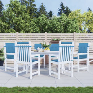 Niedriglehner Auflagen 6er Set Blau 100x50 cm