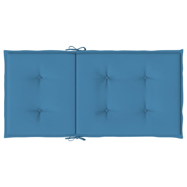 Niedriglehner Auflagen 6er Set Blau 100x50 cm