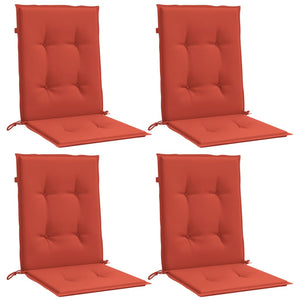 Niedriglehner Auflagen 4er Set Rot Melange