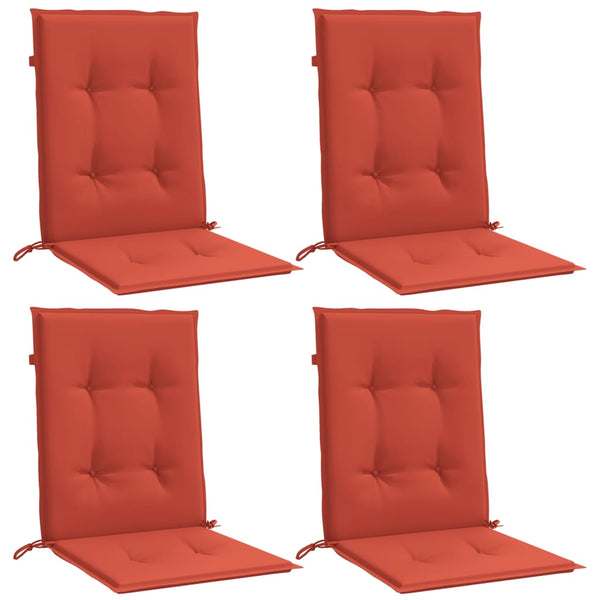 Niedriglehner Auflagen 4er Set Rot Melange