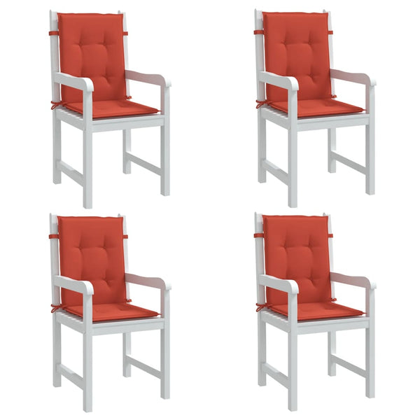 Niedriglehner Auflagen 4er Set Rot Melange