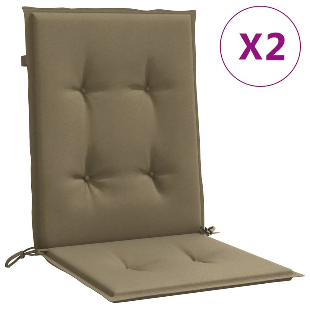 Niedriglehner Auflagen 2er Set Taupe