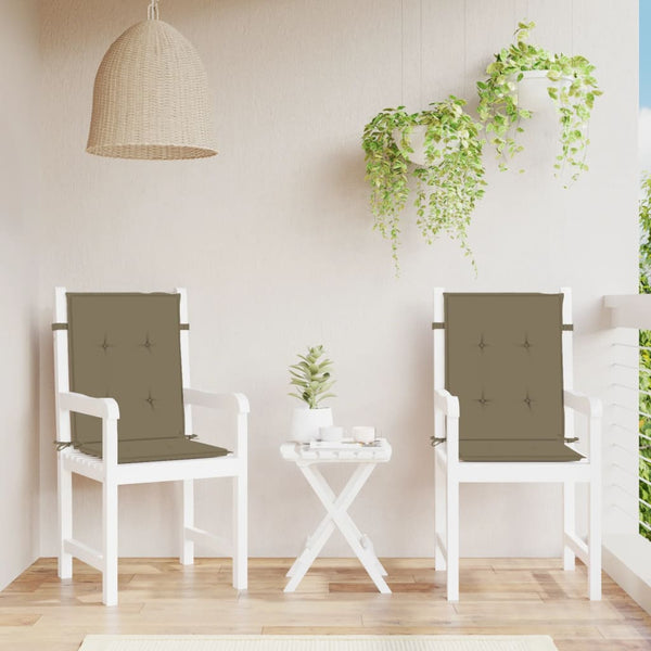 Niedriglehner Auflagen 2er Set Taupe