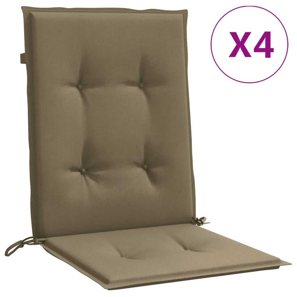 Niedriglehner Auflagen 4er Set Taupe