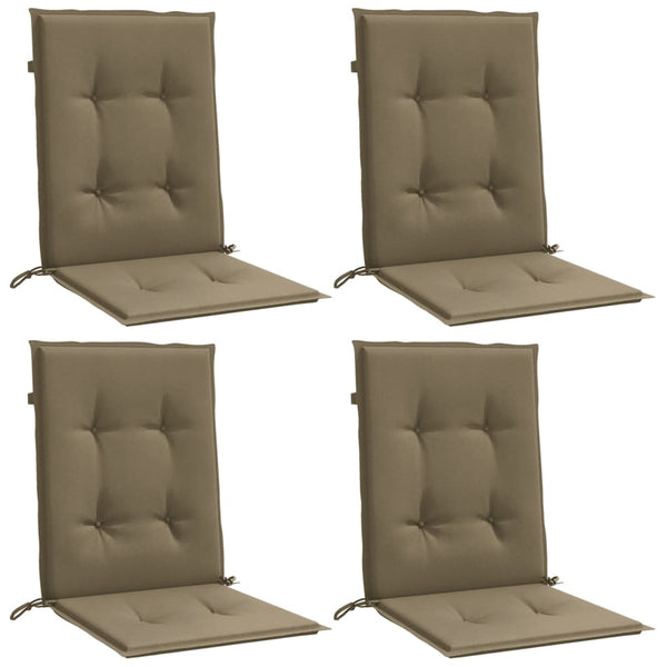 Niedriglehner Auflagen 4er Set Taupe