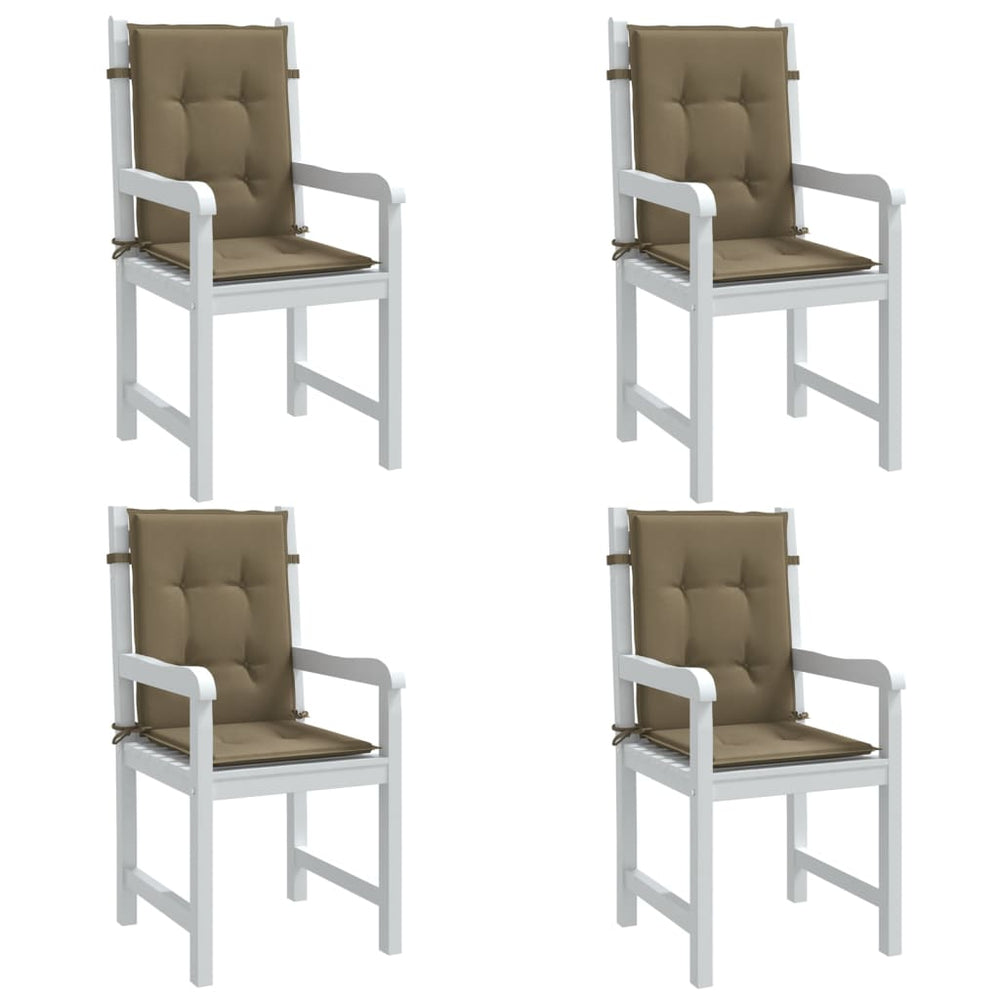 Niedriglehner Auflagen 4er Set Taupe