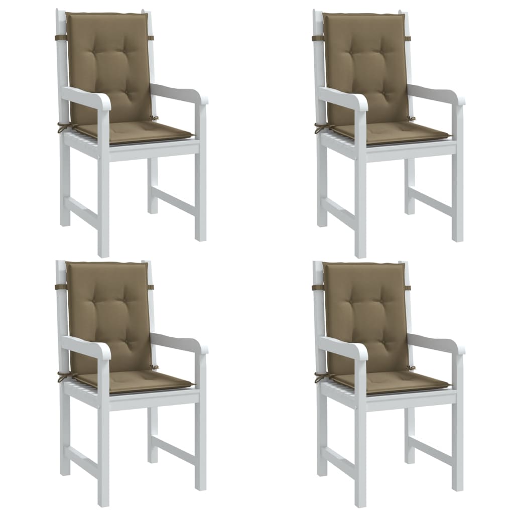 Niedriglehner Auflagen 4er Set Taupe