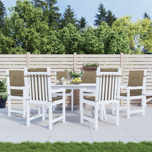 Niedriglehner Auflagen 6er Set Taupe 100x50 cm