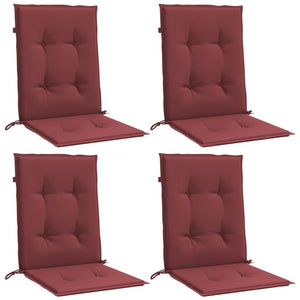 vidaXL Coussins pour chaises basses 4 pcs Mélange rouge bordeaux 100x50x4 cm Tissu