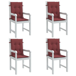 vidaXL Coussins pour chaises basses 4 pcs Mélange rouge bordeaux 100x50x4 cm Tissu