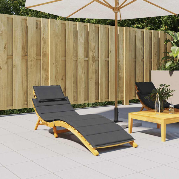 Sonnenliegen Auflage Anthrazit 186x58 cm