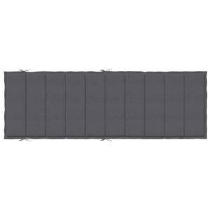 Sonnenliegen Auflage Anthrazit 186x58 cm