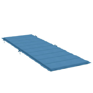 Sonnenliegen Auflage Melange Blau 186x58 cm