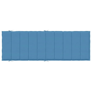 Sonnenliegen Auflage Melange Blau 186x58 cm