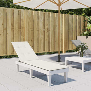 Liegestuhl Auflage Melange Creme 180x50x4cm