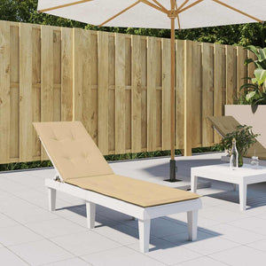 Liegestuhl Auflage Melange Beige 180x50x4 cm