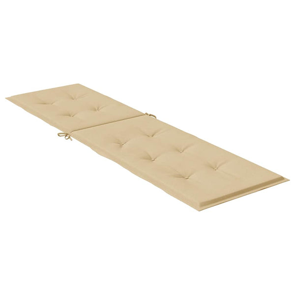 Liegestuhl Auflage Melange Beige 180x50x4 cm