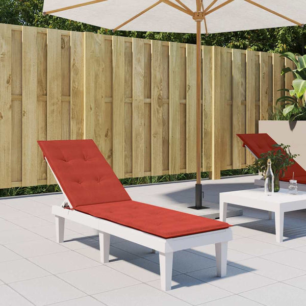 Liegestuhl Auflage Melange Rot 180x50x4cm