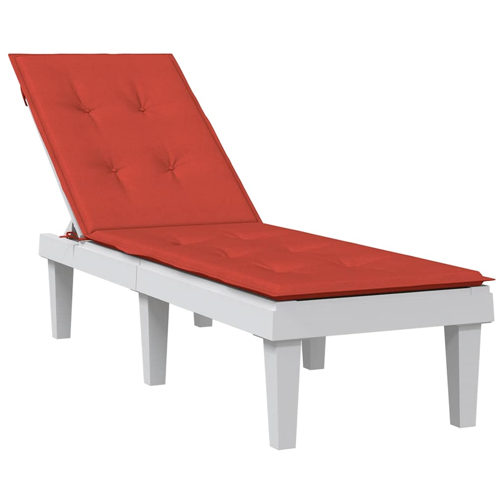 Liegestuhl Auflage Melange Rot 180x50x4cm
