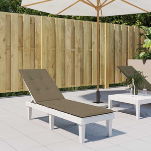 Liegestuhl Auflage Melange Taupe 180x50x4cm