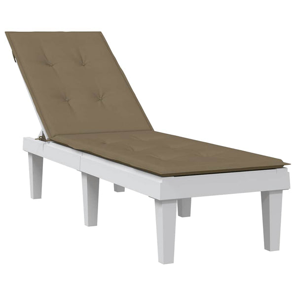 Liegestuhl Auflage Melange Taupe 180x50x4cm