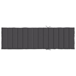 Sonnenliegen Auflage Melange Anthrazit 200x50 cm