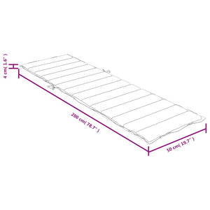 Sonnenliegen Auflage Creme Melange 200x50 cm