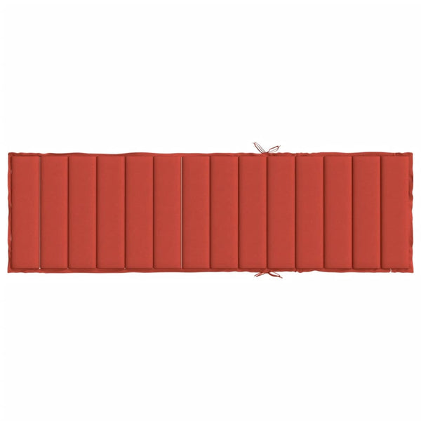 Sonnenliegen Auflage Rot Melange 200x50 cm