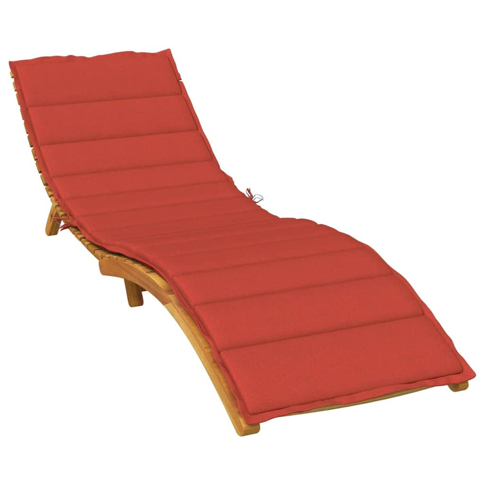 Sonnenliegen Auflage Rot Melange 200x50 cm