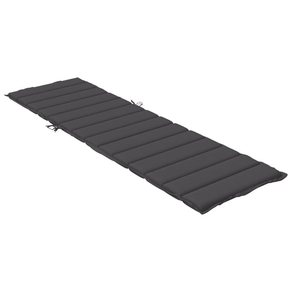 Sonnenliegen Auflage Melange Anthrazit 200x70 cm