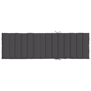 Sonnenliegen Auflage Melange Anthrazit 200x70 cm