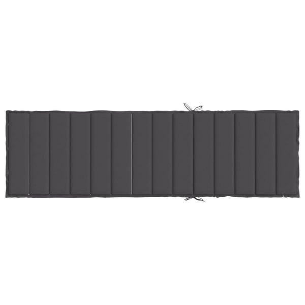 Sonnenliegen Auflage Melange Anthrazit 200x70 cm