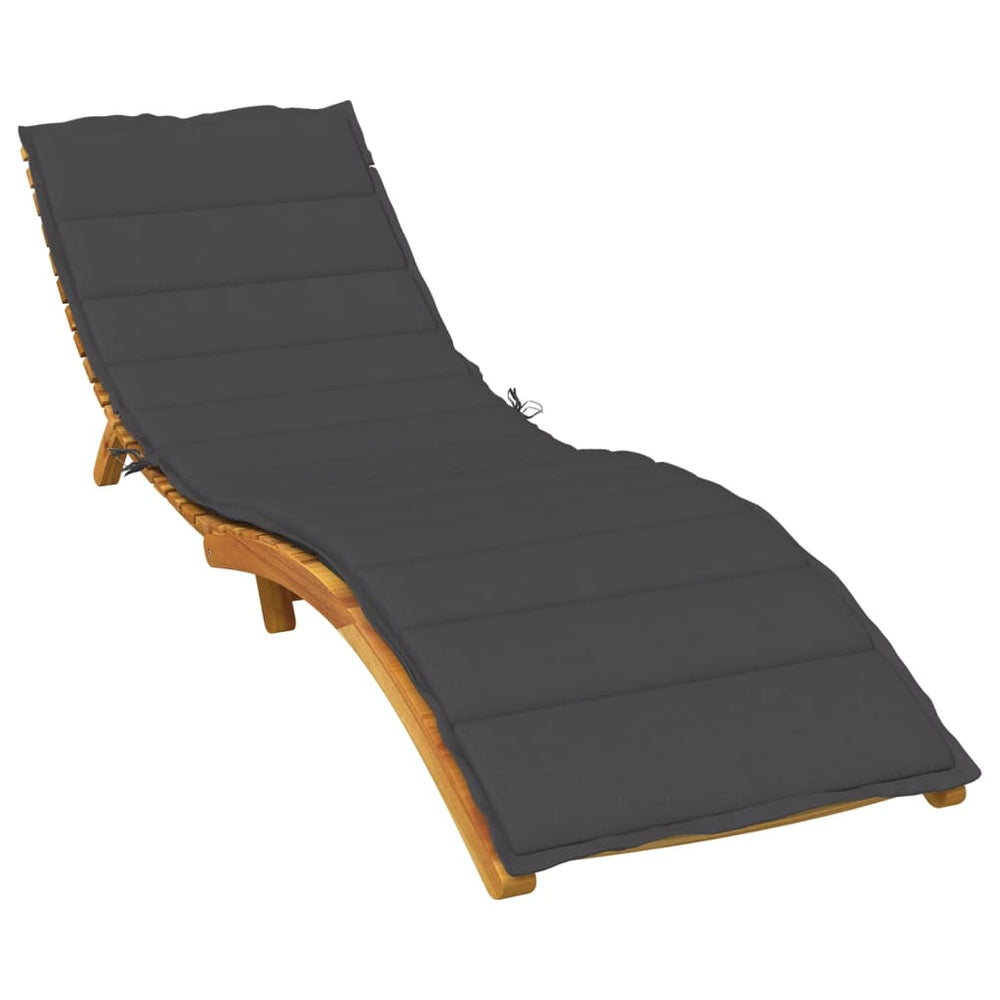 Sonnenliegen Auflage Melange Anthrazit 200x70 cm