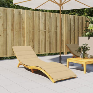 Sonnenliegen Auflage Beige 200x70 cm