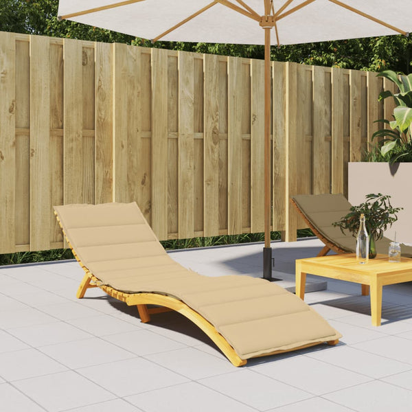 Sonnenliegen Auflage Beige 200x70 cm