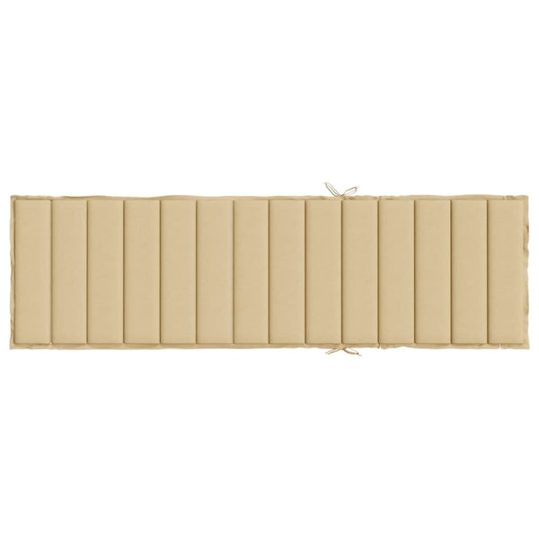 Sonnenliegen Auflage Beige 200x70 cm