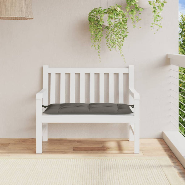 Gartenbank Auflage Dunkelgrau 100x50 cm