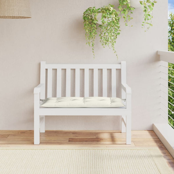 Gartenbank Auflage Melange Creme 100x50 cm