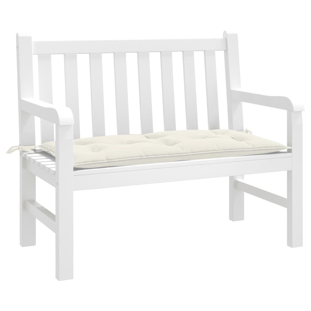 Gartenbank Auflage Melange Creme 100x50 cm