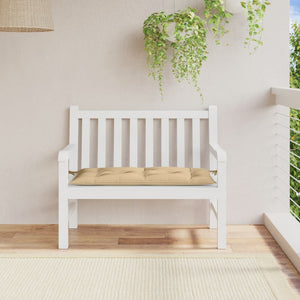 Beige Gartenbank Auflage 100x50 cm