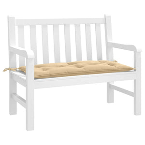 Beige Gartenbank Auflage 100x50 cm