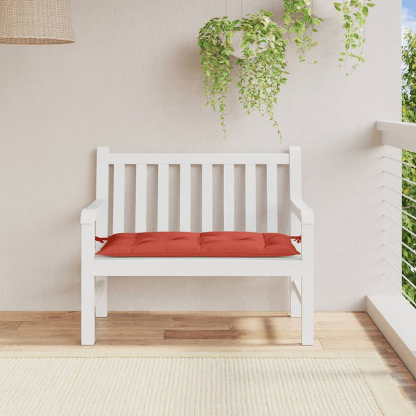 Gartenbank Auflage Melange Rot 100x50 cm