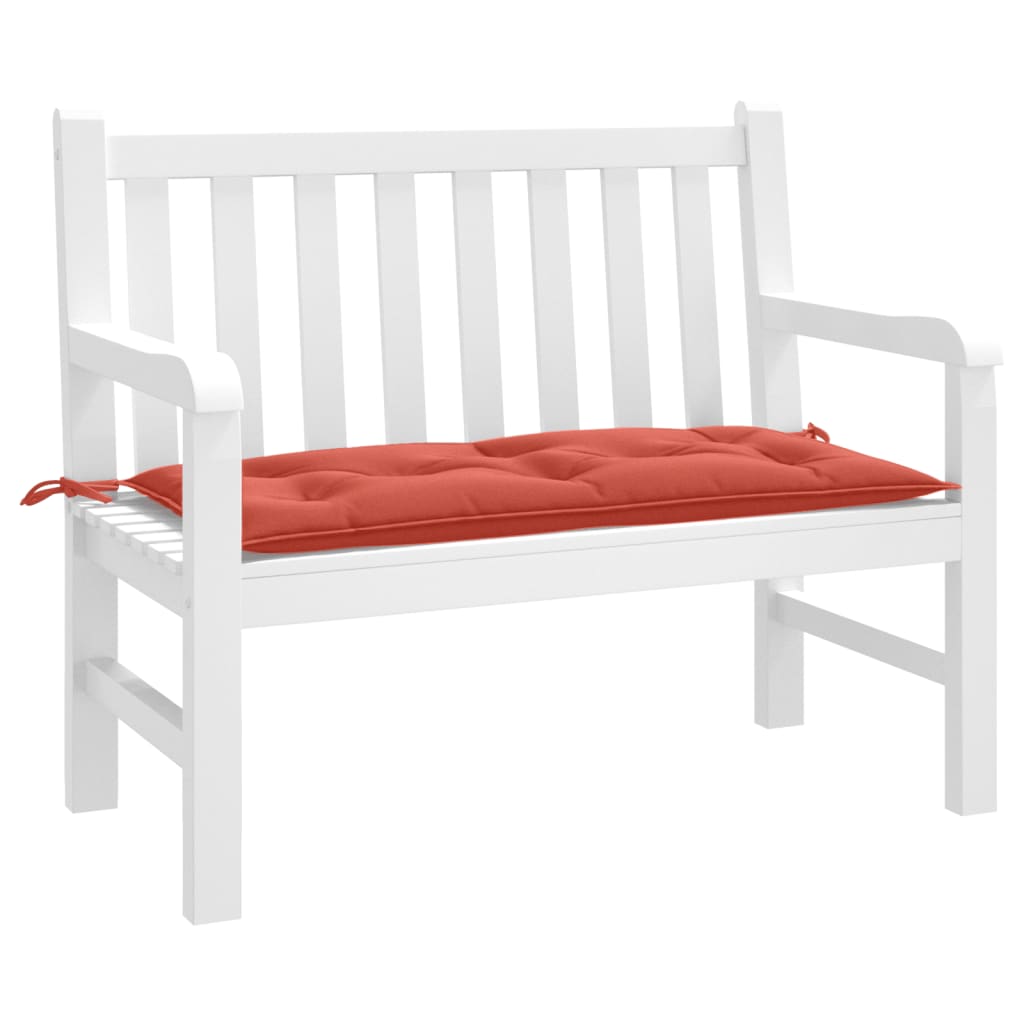 Gartenbank Auflage Melange Rot 100x50 cm